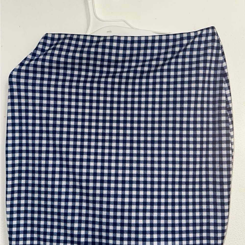Navy Checkered Women's Skirt